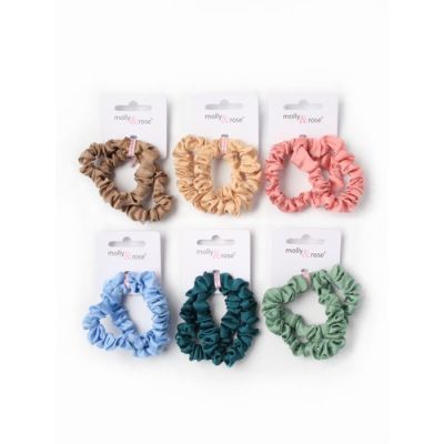 Small - Imitation silk fabric scrunchies. Dia.5.5cm