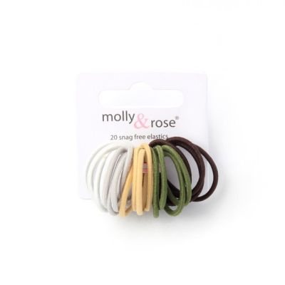 Mini elastics - Naturals - Card of 20 - 2mm thick