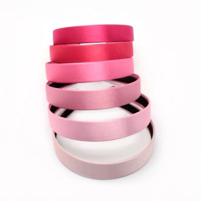 2.5cm wide satin aliceband in Pinks