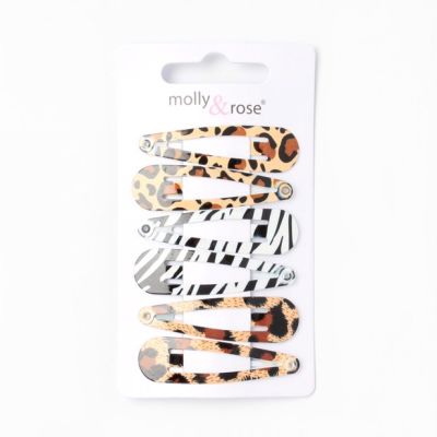 Card of 6 Animal print sleepies 5cm