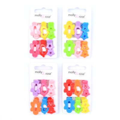 Brightly coloured assorted Childrens clips 3cm