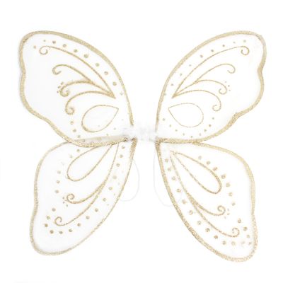 White fairy wings with Gold glitter 54x44cm