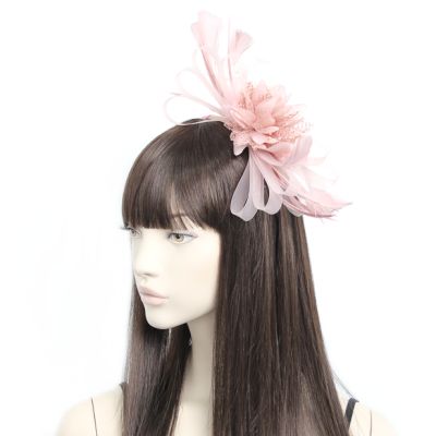 Style Elsie. Pink looped fascinator on an aliceband