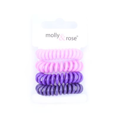 Telephone elastics - Purples - Card of 4 - 9mm thick