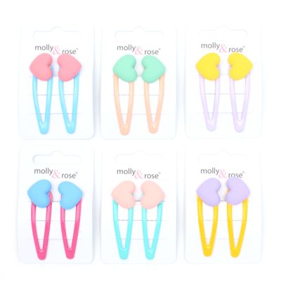 Card of 2 matt heart motif sleepies 5cm