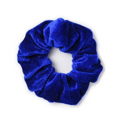 Large - High shine Royal Blue velvet scrunchie. Dia.12cm