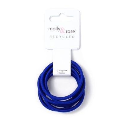 Recycled elastics - Royal Blue - Card of 6 - 4mm thick