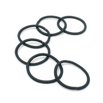 Recycled elastics - Bottle Green - Card of 6 - 4mm thick