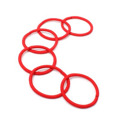 Recycled elastics - Red - Card of 6 - 4mm thick