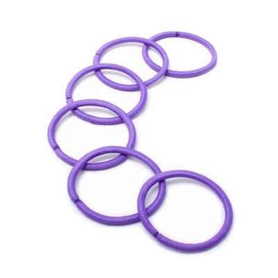 Recycled elastics - Purple - Card of 6 - 4mm thick