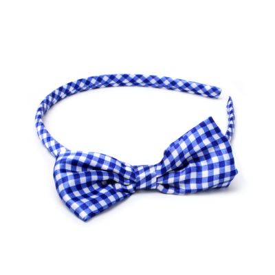 Royal Blue sleepies, elastics and gingham aliceband set