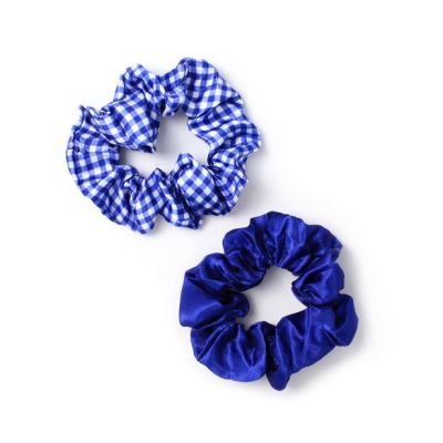 Small - Card of 2 Royal Blue scrunchies. Dia.8cm