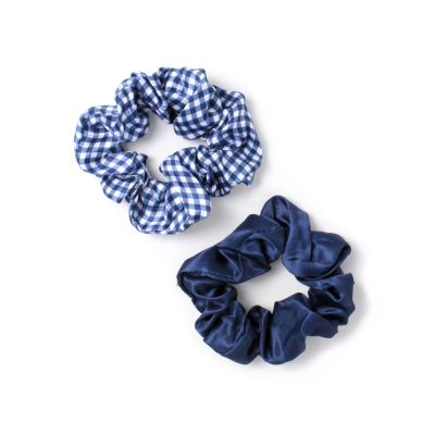Small - Card of 2 Navy scrunchies. Dia.8cm