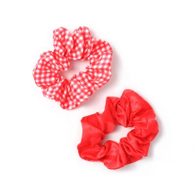 Small - Card of 2 Red scrunchies. Dia.8cm