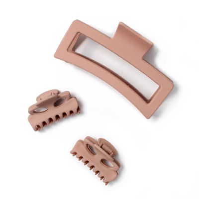 Recycled 3 piece clamp set. Mocha