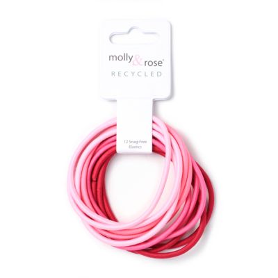Recycled XL elastics - Pinks - Card of 12 - 3mm thick