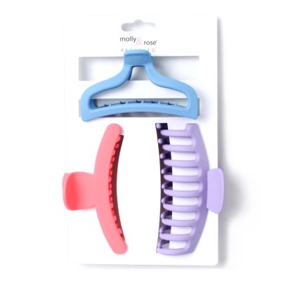 Recycled 3 piece clamp set. Assorted colours