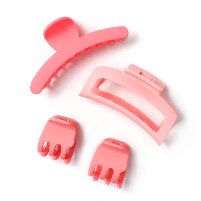 Recycled 4 piece clamp set. Pinks