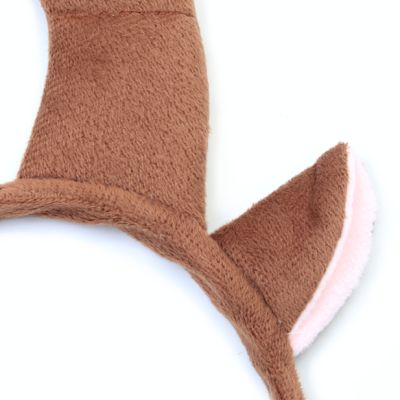 Brown bull horns and ears aliceband