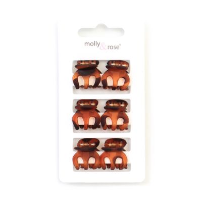 Card of 6 Tort mini clamps 2cm