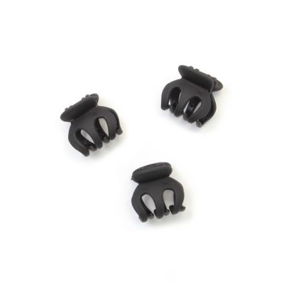 Card of 6 Black mini clamps 2cm
