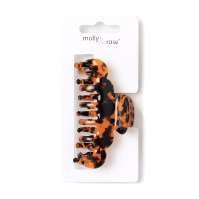 French tortoiseshell style scalloped edge clamp 8cm