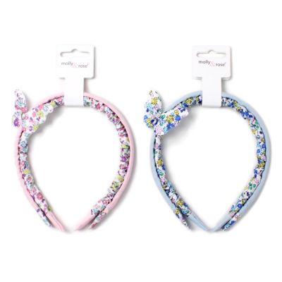 Card of 2 fabric covered alicebands