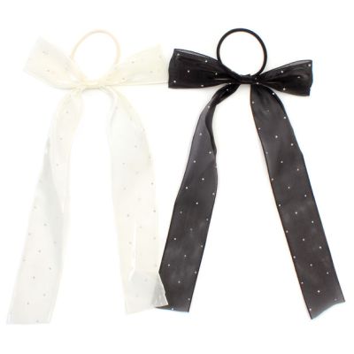 Bow elastics - Black and Ivory - Card of 1 - 3mm thick