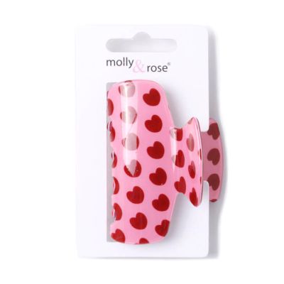 Heart print clamp 7cm