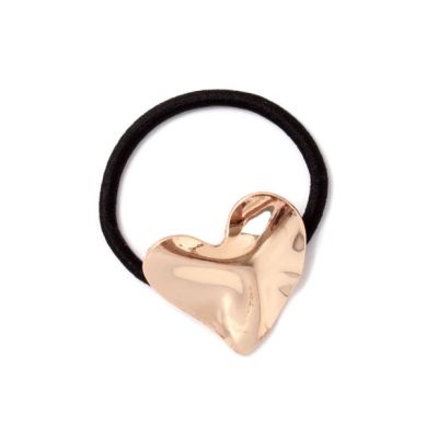 Elastic - Heart motif - Card of 1 - 4mm thick