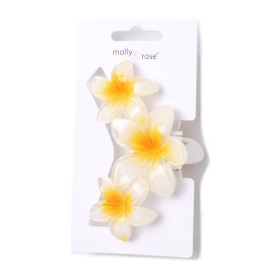 Multi hibiscus flower shaped hair clamp 11cm