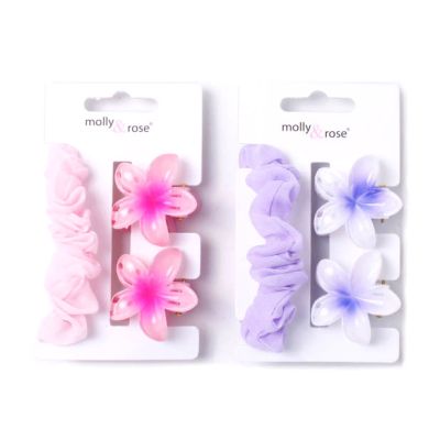 Small scrunchie and hibiscus mini slamp set