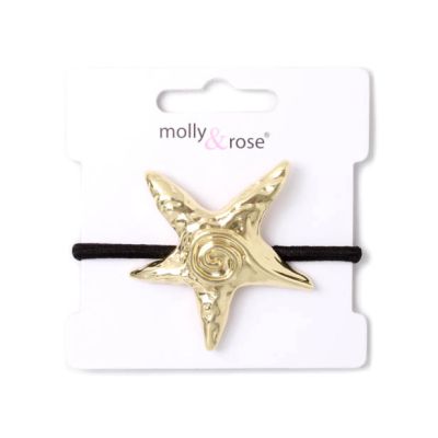 Elastic - Starfish motif - Card of 1 - 4mm thick