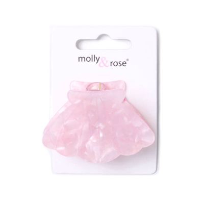 Pearlescent shell shaped clamp 6cm