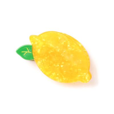 Lemon shaped pearlescent clamp 7cm