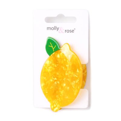 Lemon shaped pearlescent clamp 7cm