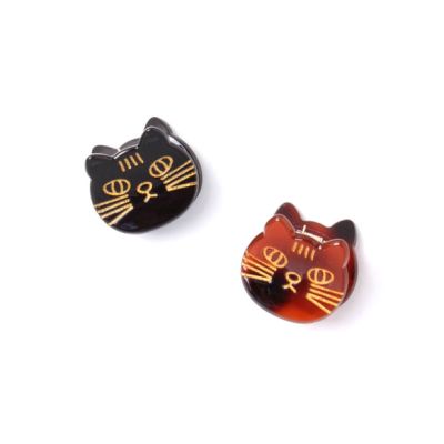 Card of 2 cat shaped mini clamps 2.5cm
