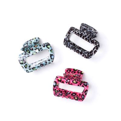Coloured animal print open clamp 6.5cm