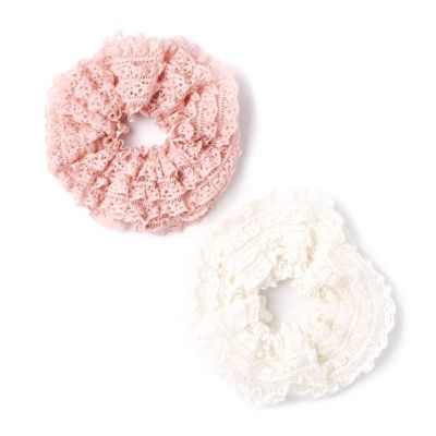 Large - Lace style layered scrunchie. Dia.14cm