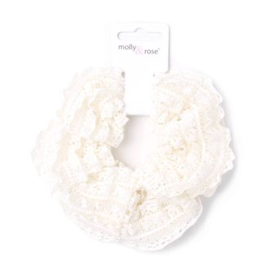 Large - Lace style layered scrunchie. Dia.14cm