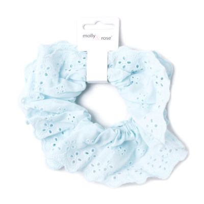 Large - Broderie style double layered scrunchie.Dia.15cm