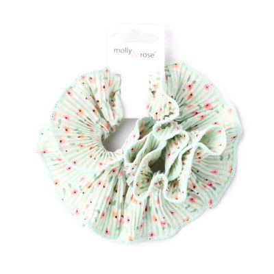 Extra Large - Double layered ditsy floral print scrunchie. Dia.14cm