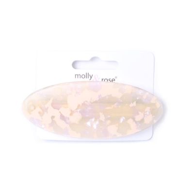 French tort oval barrette clip 10cm