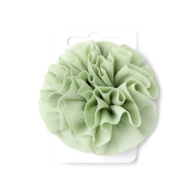 Large pom pom motif jersey elastic