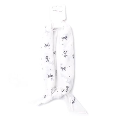 Bow print neck scarf. 56x56cm