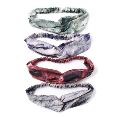 Marble print front link bandeau