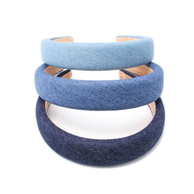 3cm wide denim padded aliceband
