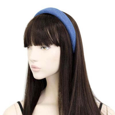 3cm wide denim padded aliceband