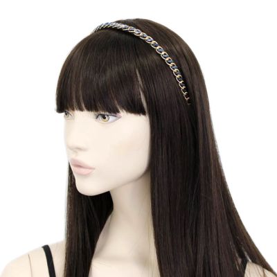 7mm wide aliceband with chain detail