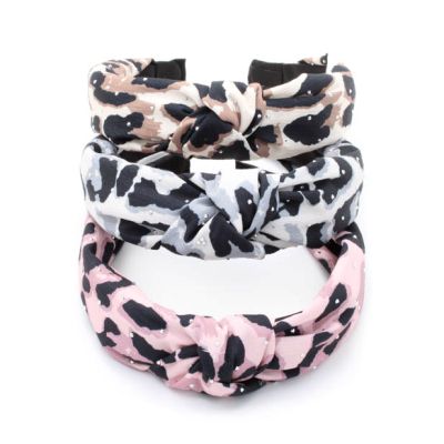 3cm wide animal print knotted aliceband